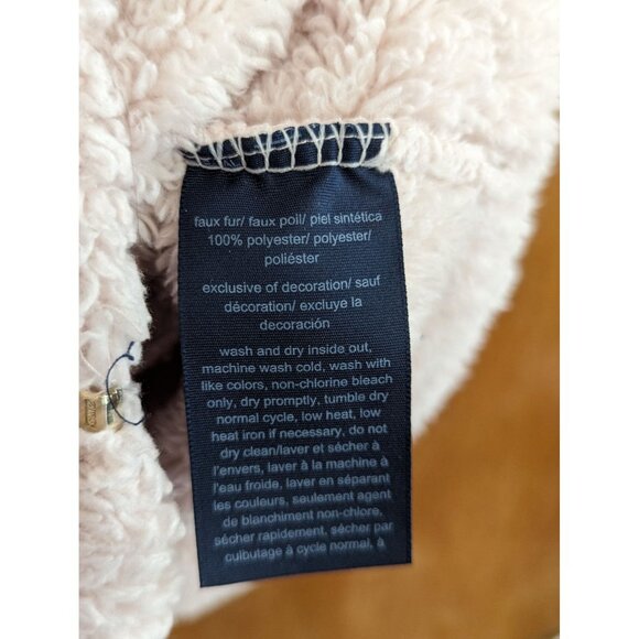 Tommy Hilfiger Pale Pink Sherpa Vest Large Gold Hardwware - Picture 5 of 13